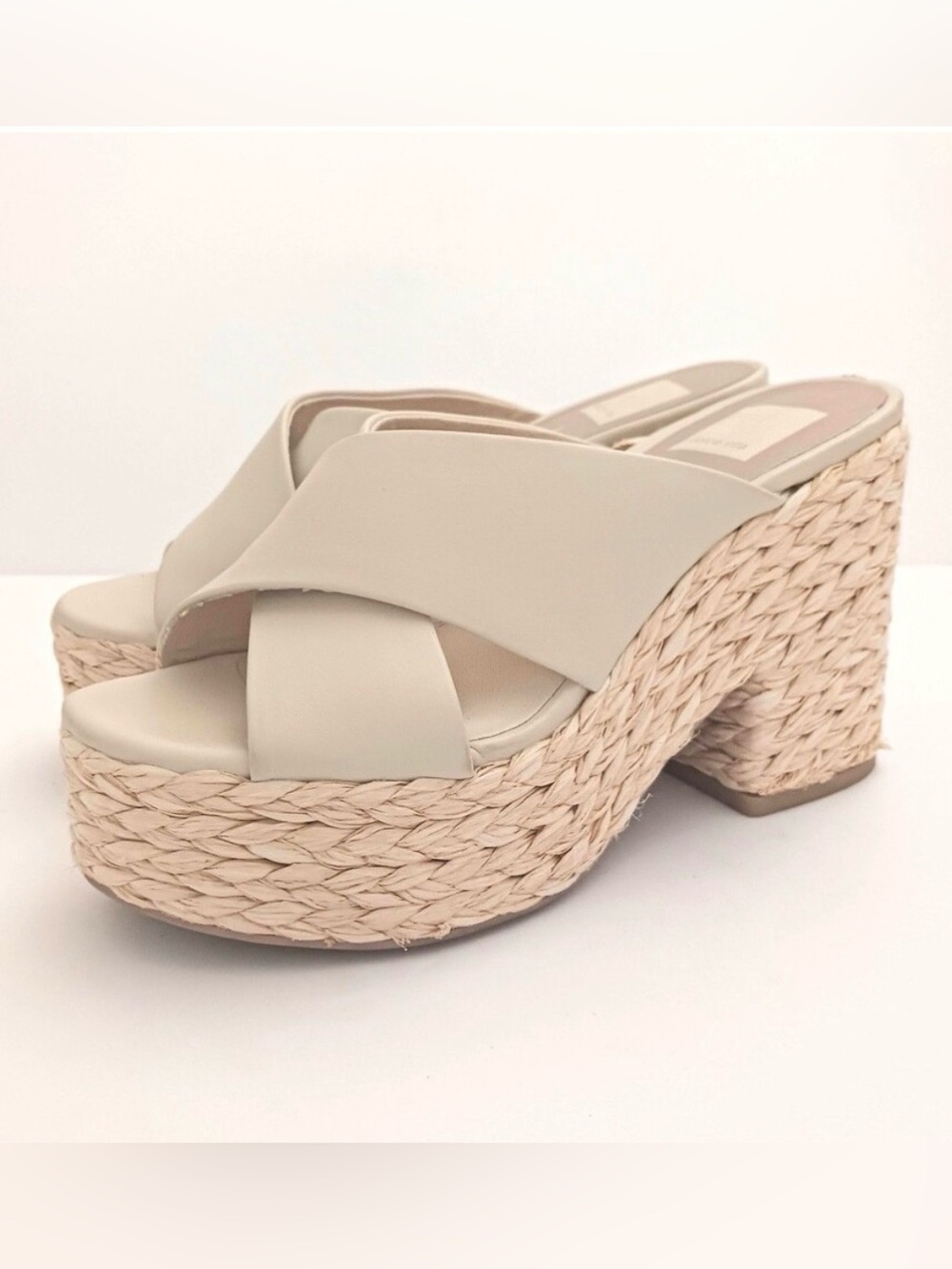Women’s Neutral Braided Platform Mule Sandals
